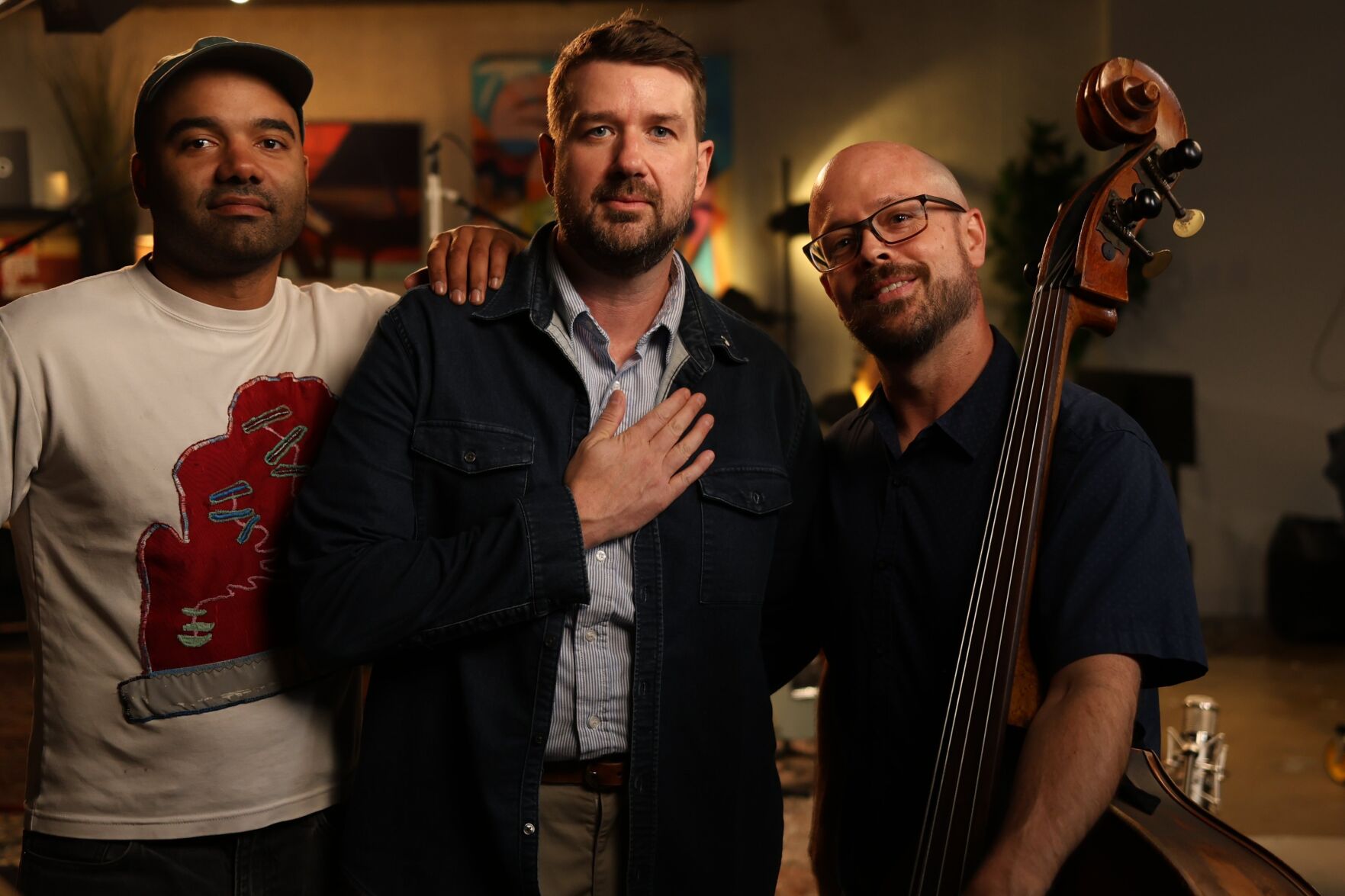 The Adam Maness Trio with group members drummer Kaleb Kirby, pianist Adam Maness and bassist Bob Deboo